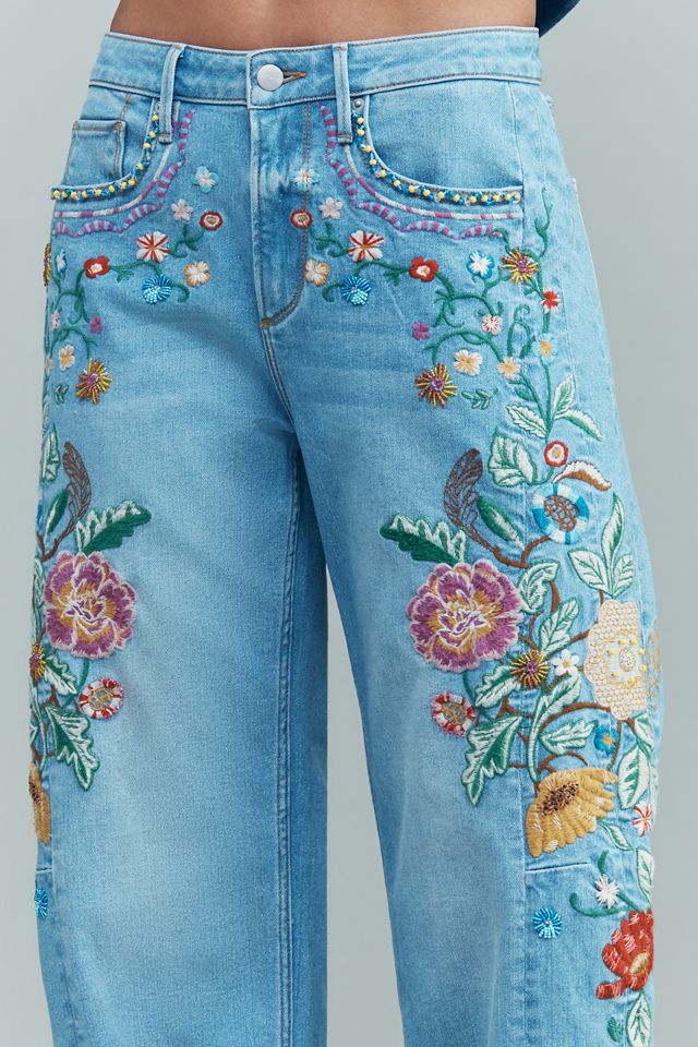 Driftwood High-Rise Cuffed Barrel Jeans #1