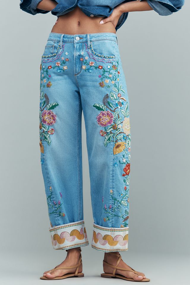 Driftwood High-Rise Cuffed Barrel Jeans #3