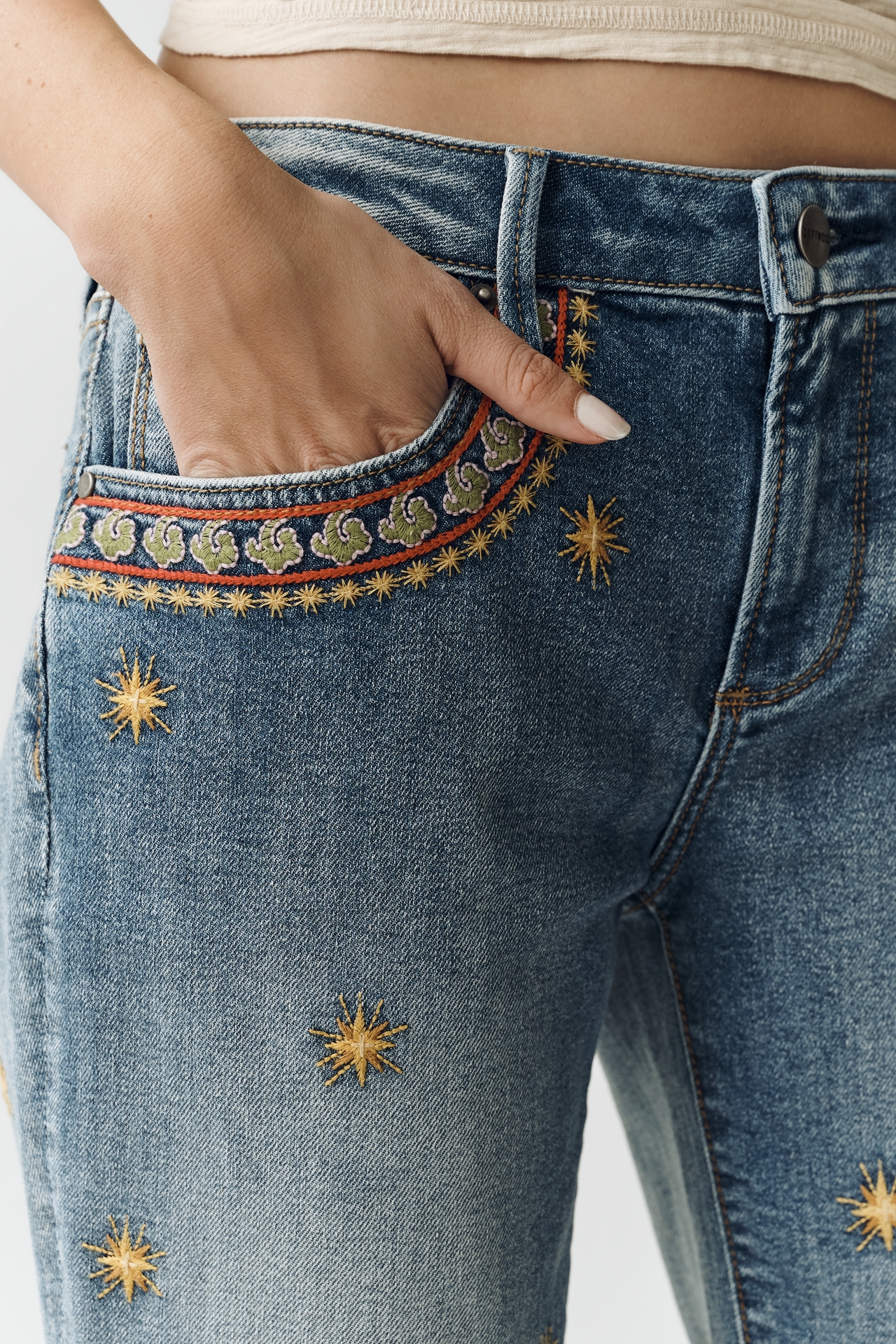 Driftwood Eva Low-Rise Flare Jeans