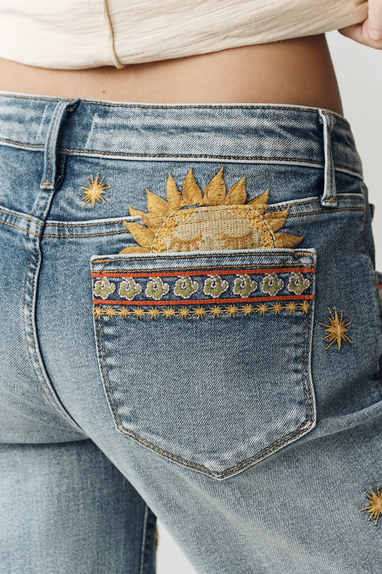 Driftwood Eva Low-Rise Flare Jeans