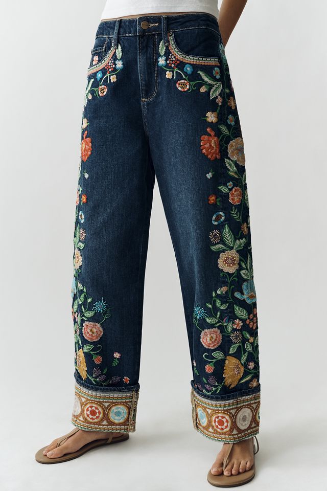 Driftwood High-Rise Cuffed Barrel Jeans #1