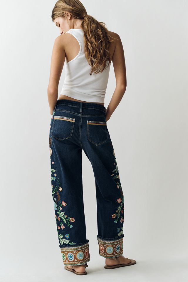 Driftwood High-Rise Cuffed Barrel Jeans #3