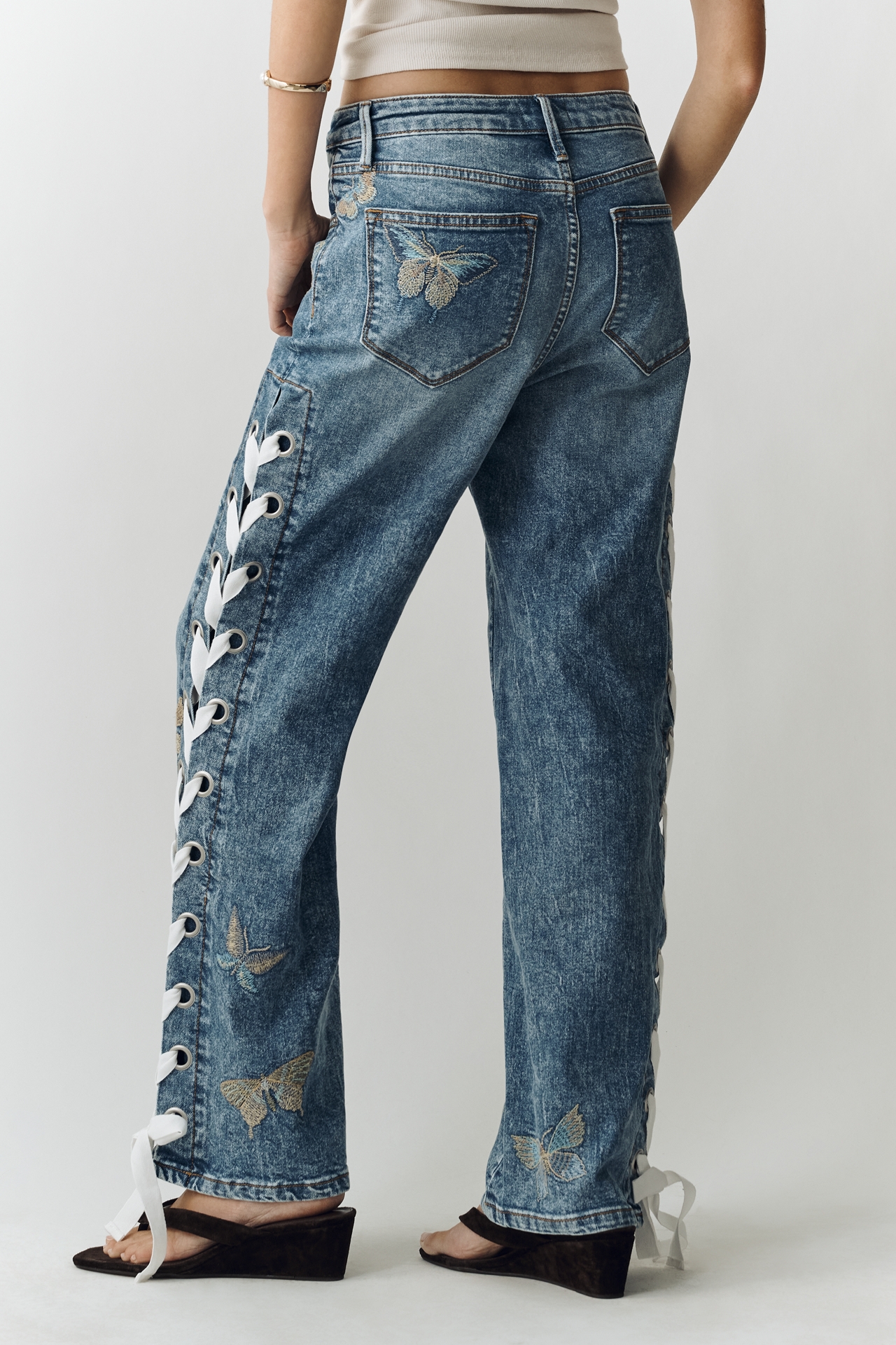 Driftwood Lacey High-Rise Wide-Leg Jeans