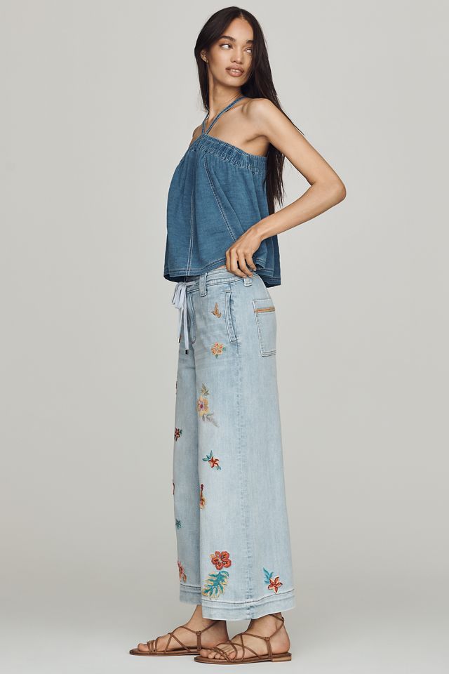 Driftwood Tie-Front High-Rise Wide-Leg Jeans #2