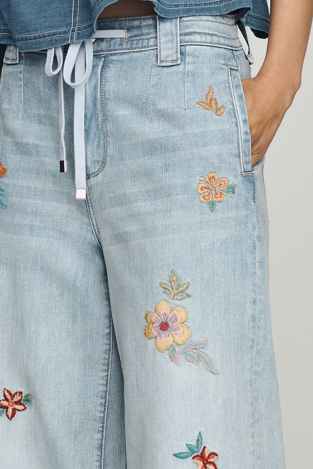 Driftwood Tie-Front High-Rise Wide-Leg Jeans #3