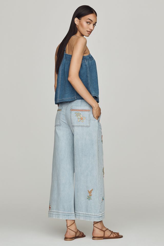 Driftwood Tie-Front High-Rise Wide-Leg Jeans #4
