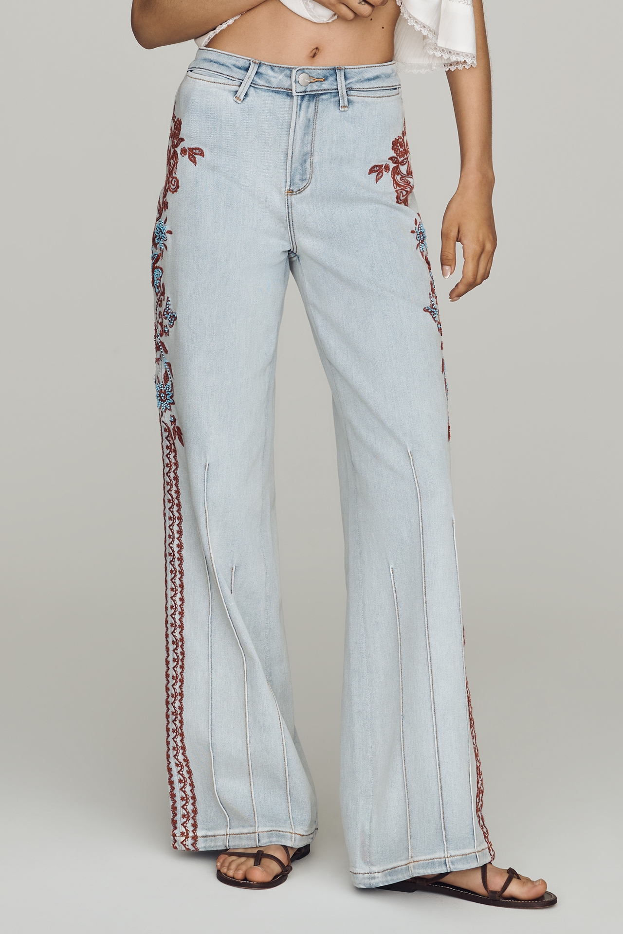 Driftwood Pia Mid-Rise Wide-Leg Jeans