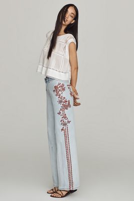 Driftwood Pia Mid-Rise Wide-Leg Jeans