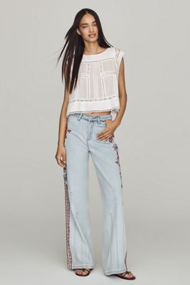 Driftwood Pia Mid-Rise Wide-Leg Jeans