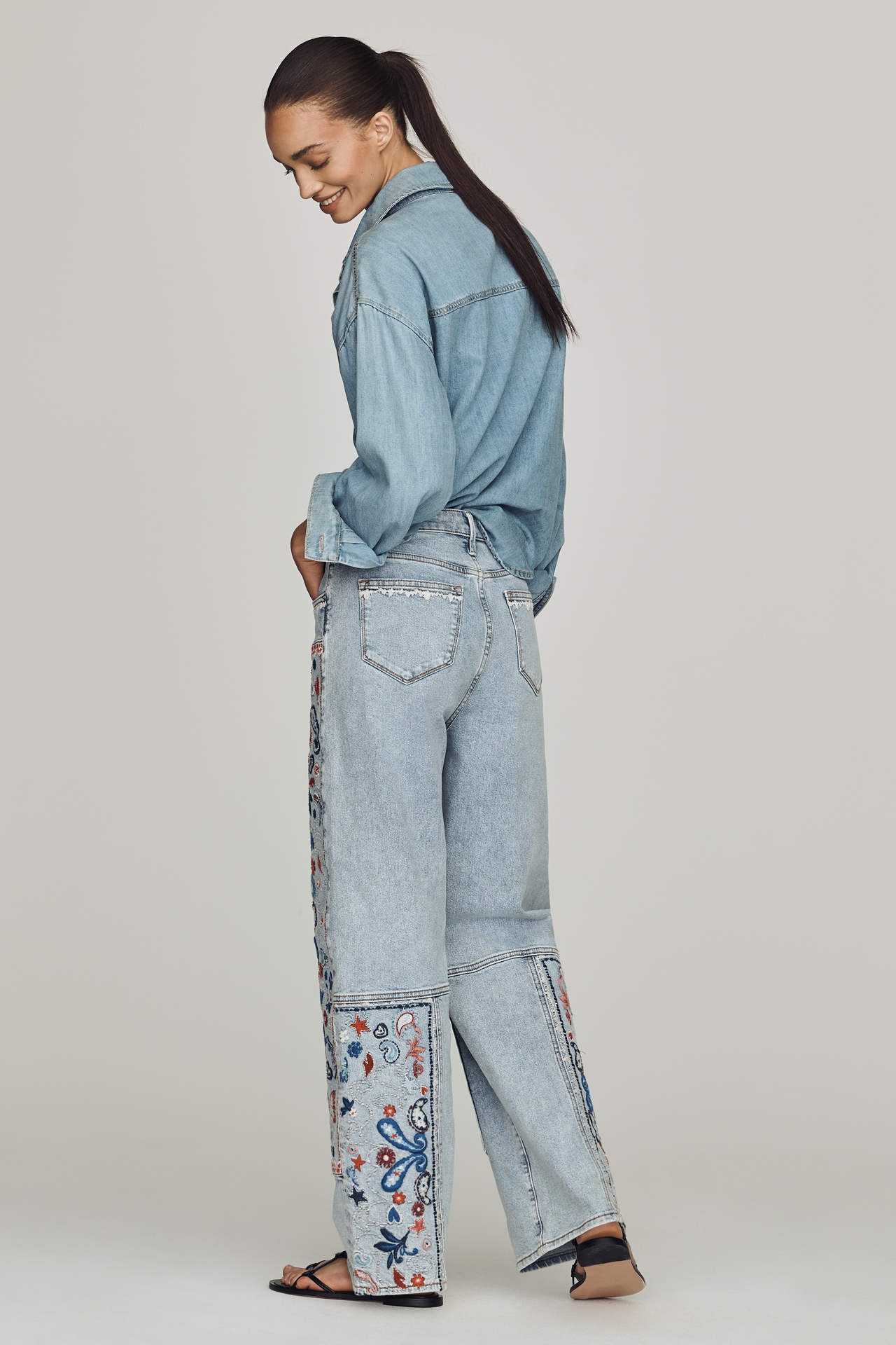 Driftwood Carpenter High-Rise Barrel Jeans