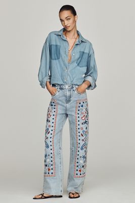 Driftwood Carpenter High-Rise Barrel Jeans