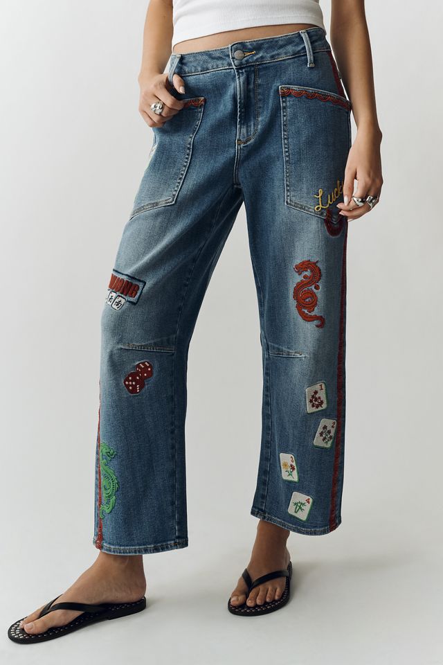 Driftwood Mahjong High-Rise Tapered Jeans #2