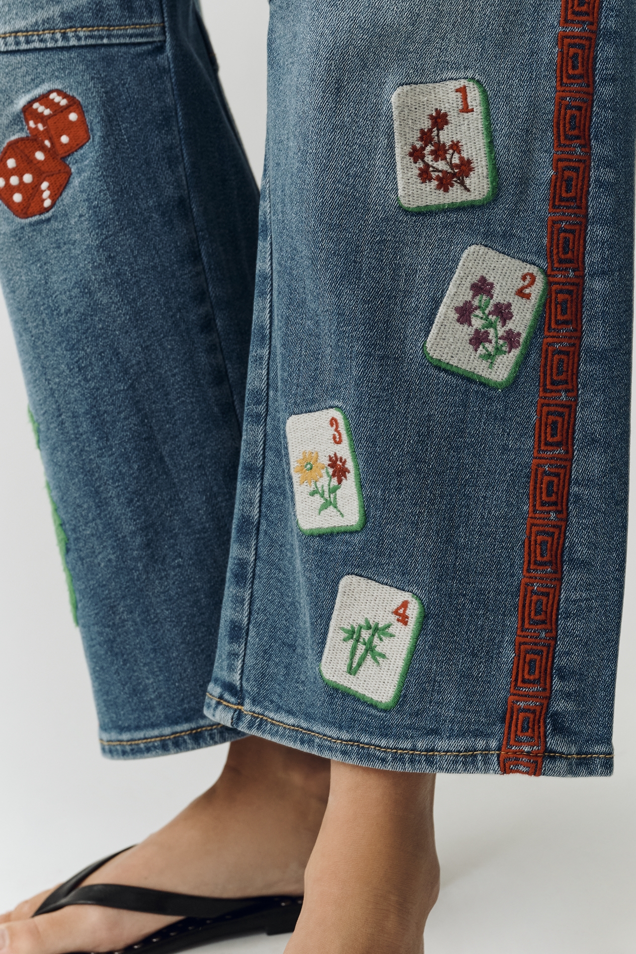 Driftwood Mahjong High-Rise Tapered Jeans