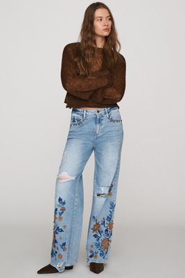Driftwood Marlena High-Rise Wide-Leg Jeans