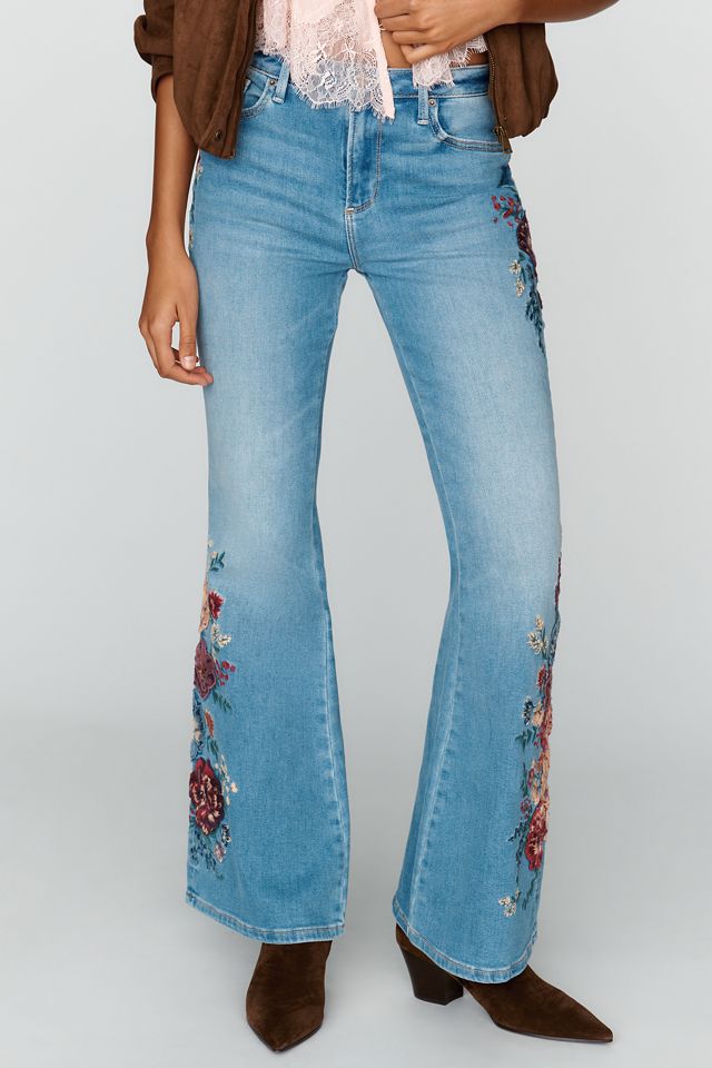 Driftwood Farrah Mid-Rise Flare-Leg Jeans  #1