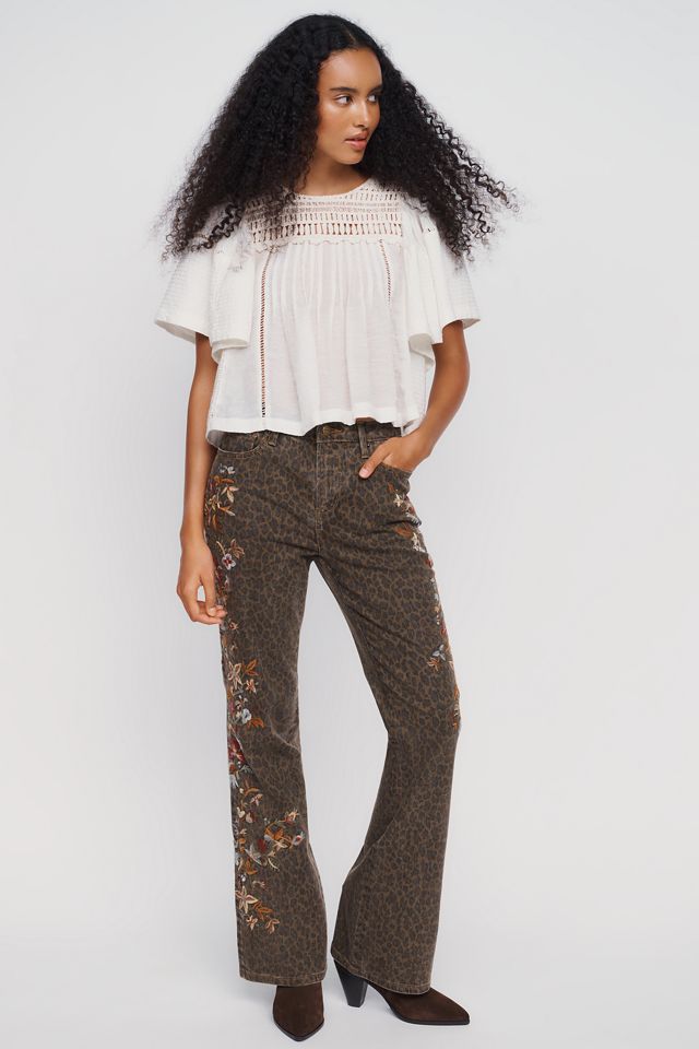 Driftwood Wyatt Mid-Rise Flare Jeans  #1