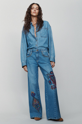 Driftwood Alix High Rise Wide Leg Jeans by Anthropologie