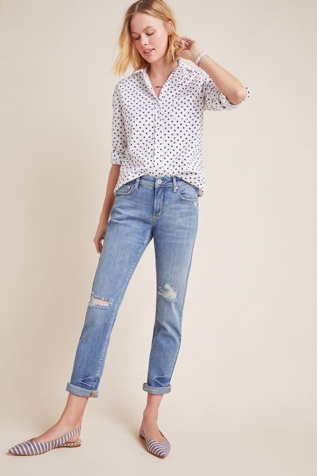 Mid Rise Slim Boyfriend Jeans