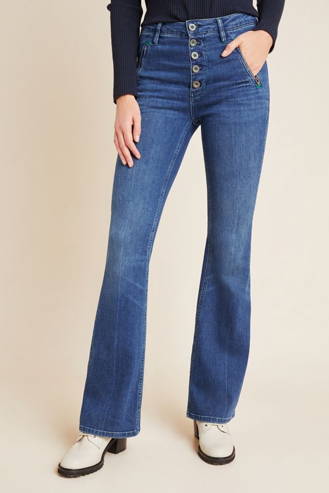 Pilcro Button-Fly High-Rise Bootcut Jeans #1