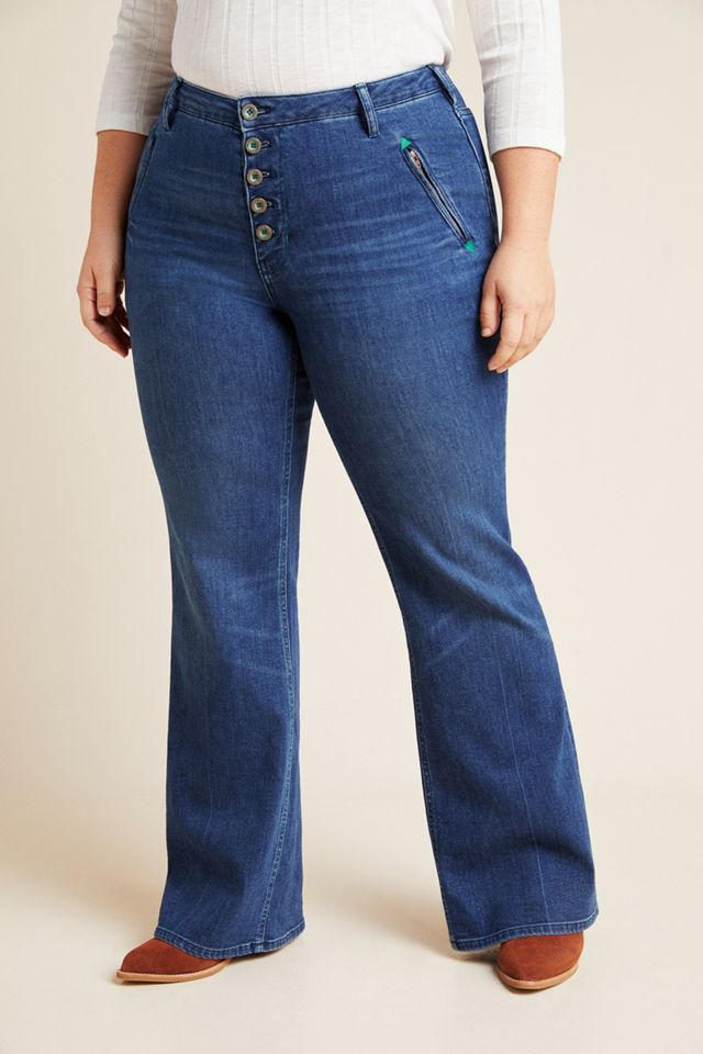 Pilcro Button-Fly High-Rise Bootcut Jeans #6