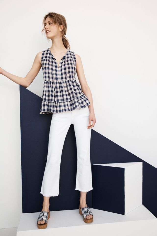 Pilcro Script High-Rise Crop Flares #5