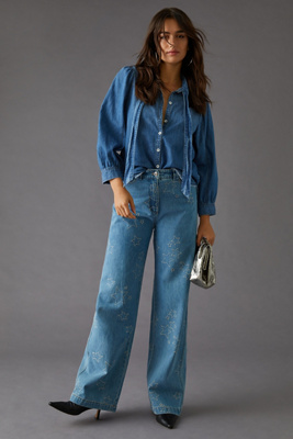 Stella Nova Cate High-Rise Wide-Leg Jeans | Anthropologie