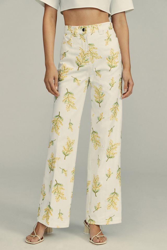 Stella Nova Cate Embroidered Wide-Leg Jeans #1