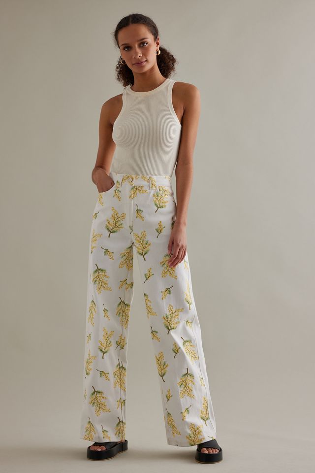 Stella Nova Cate Embroidered Wide-Leg Jeans #5