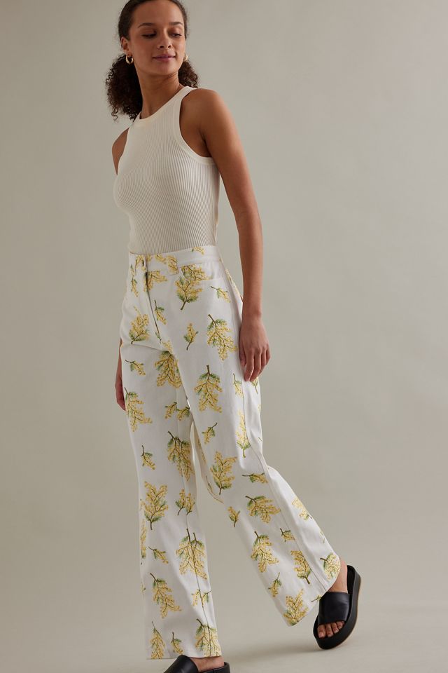 Stella Nova Cate Embroidered Wide-Leg Jeans #6