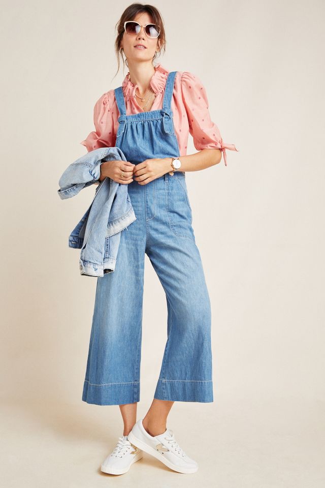 Pilcro Wide Leg Denim Jumpsuit