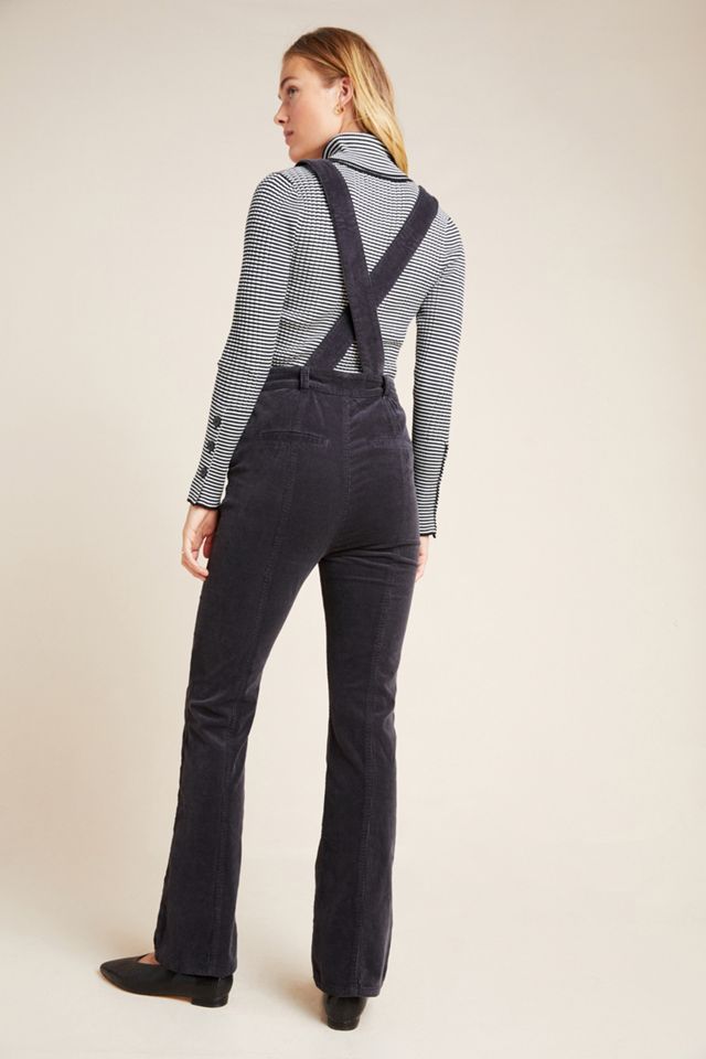 Pilcro Button-Front Corduroy Overalls #1