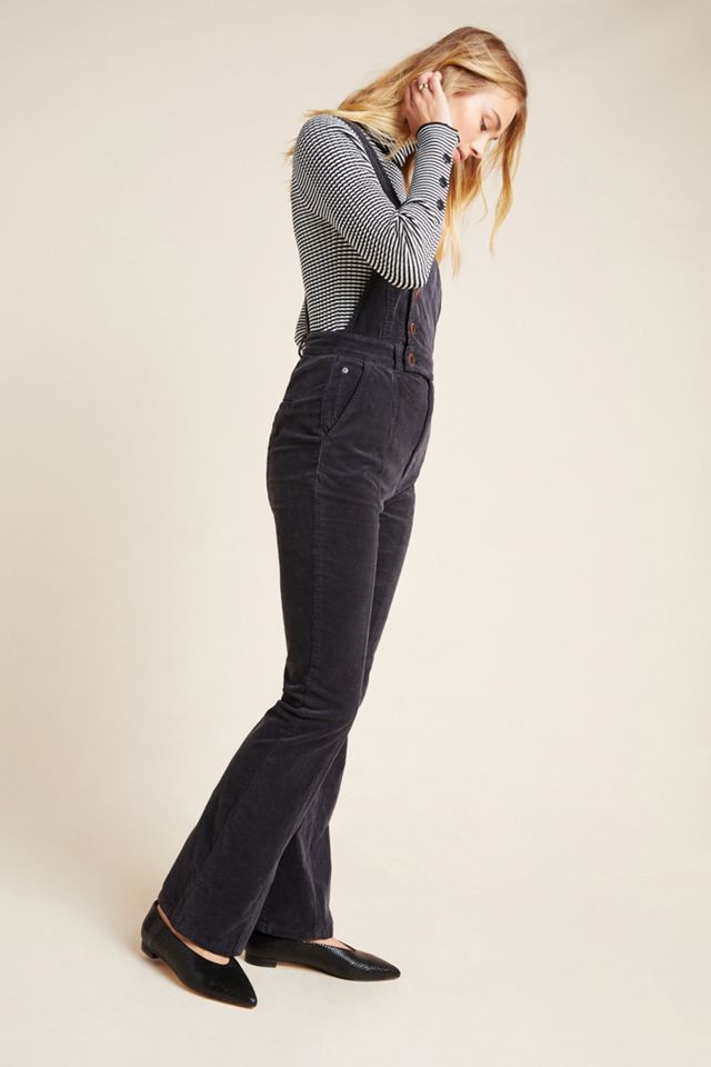 Pilcro Button-Front Corduroy Overalls #3