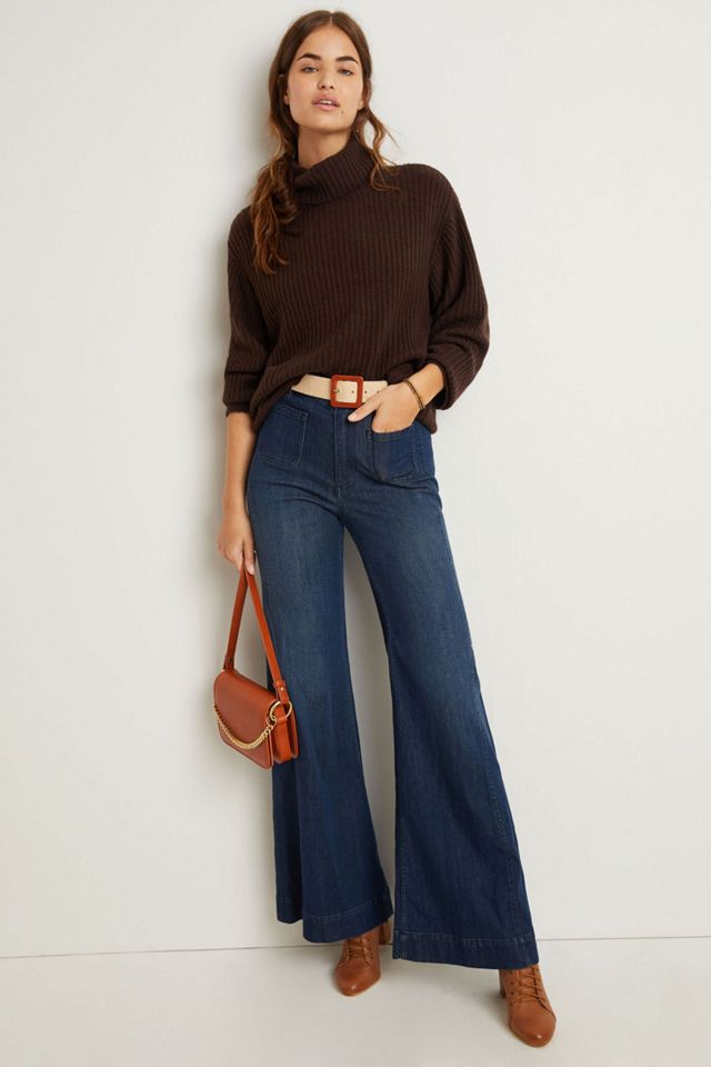 AG Anisten High-Rise Patch Pocket Flare Jeans  Anthropologie Japan -  Women's Clothing, Accessories & Home