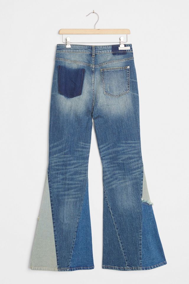 Pilcro Patchwork Ultra High-Rise Flare Jeans #2
