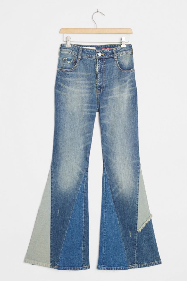 Pilcro Patchwork Ultra High-Rise Flare Jeans #1