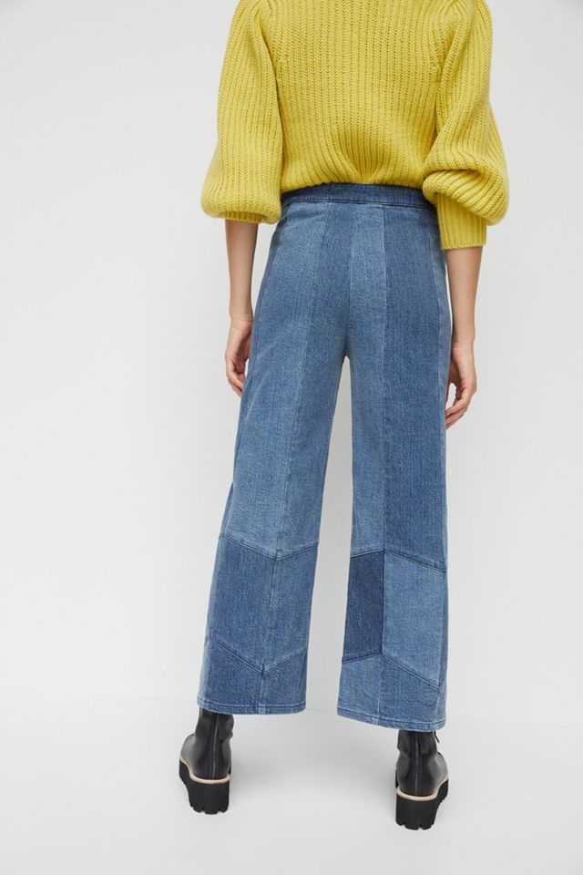 Pilcro Patchwork Ultra High-Rise Wide-Leg Jeans #1
