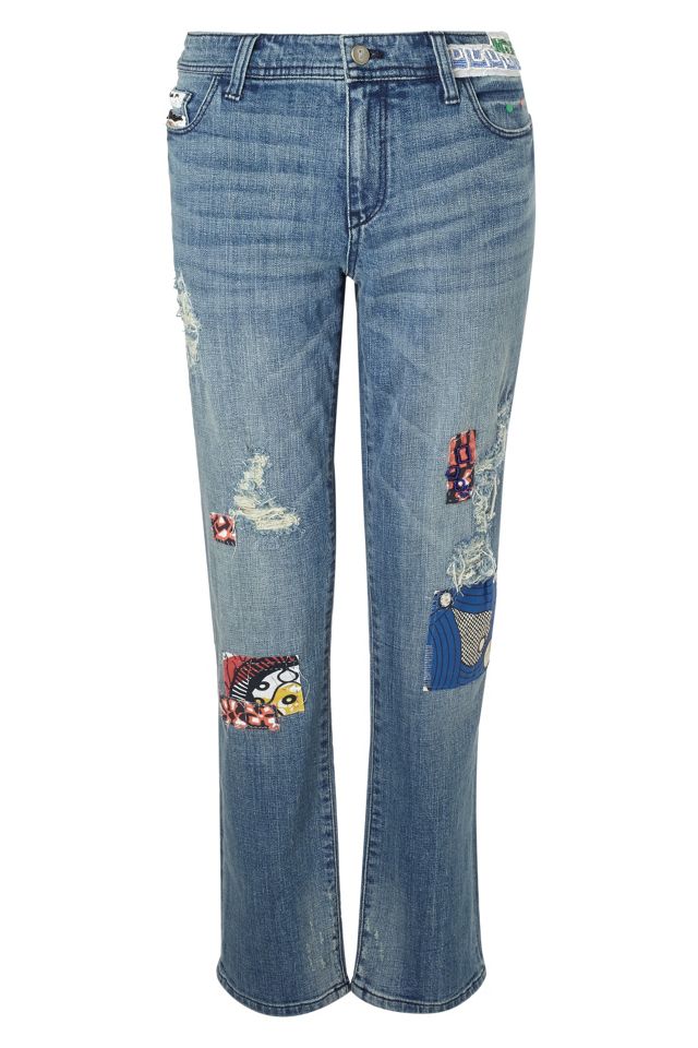 Pilcro Premium Hyphen Embellished Patchwork Jeans  #4