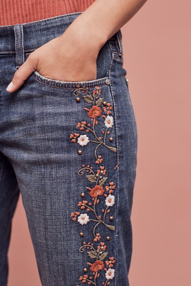 Pilcro Hyphen Mid-Rise Embroidered Jeans #2