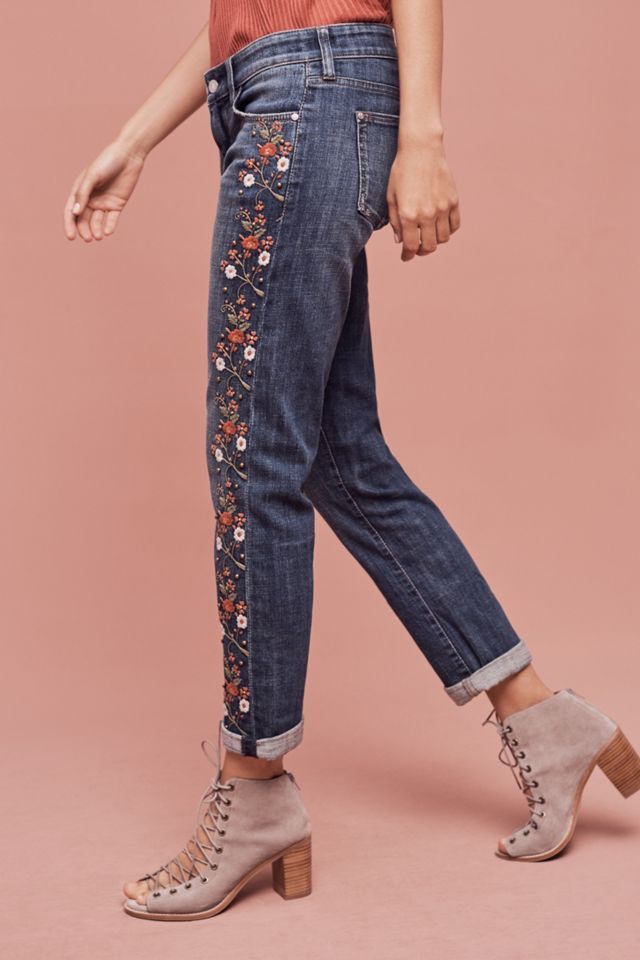 Pilcro Hyphen Mid-Rise Embroidered Jeans #3