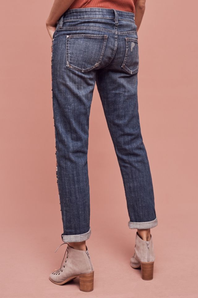 Pilcro Hyphen Mid-Rise Embroidered Jeans #4