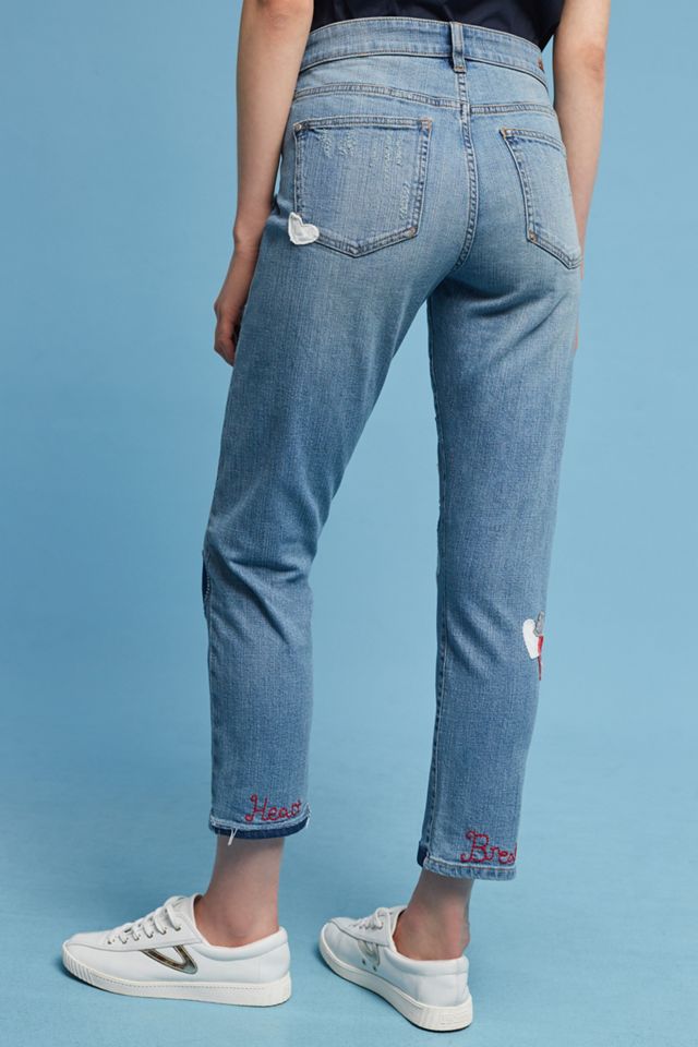 Pilcro Hyphen Mid-Rise Embroidered Boyfriend Jeans #3