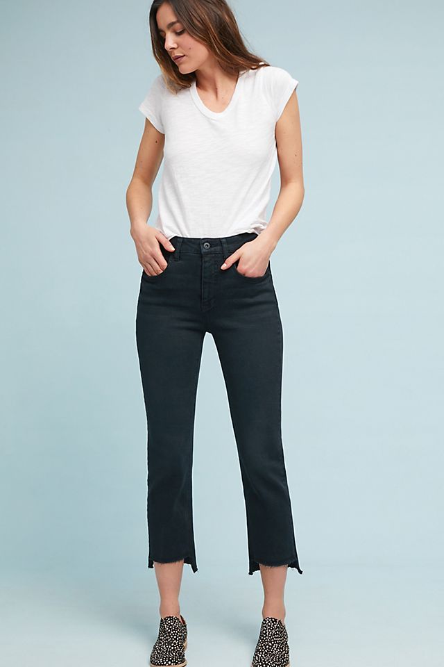 Pilcro High-Rise Relaxed Straight Cropped Jeans | Anthropologie