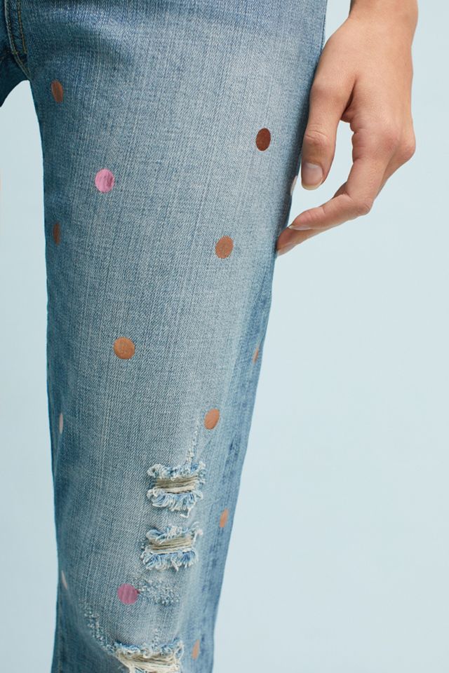 Pilcro Polka Dot Mid-Rise Boyfriend Cropped Jeans #2