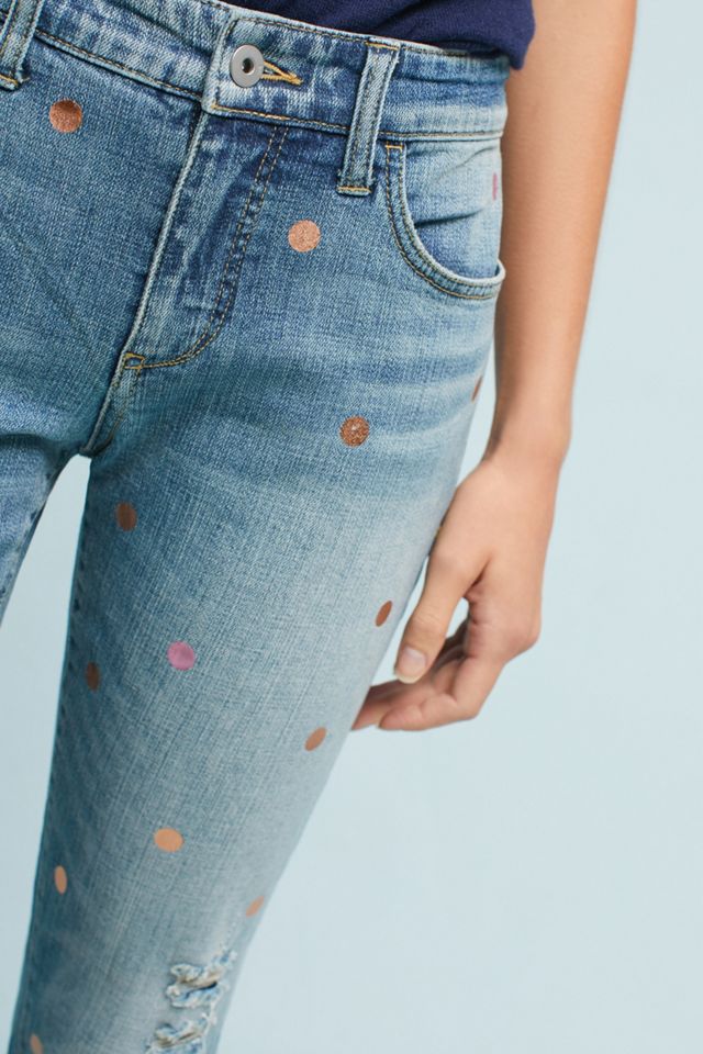 Pilcro Polka Dot Mid-Rise Boyfriend Cropped Jeans #3