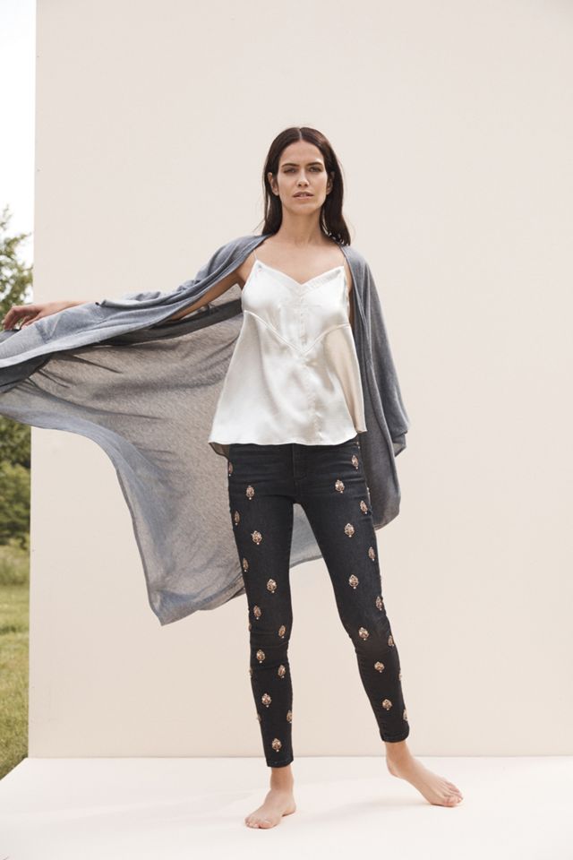 Pilcro Script High-Rise Embellished Skinny Jeans #3