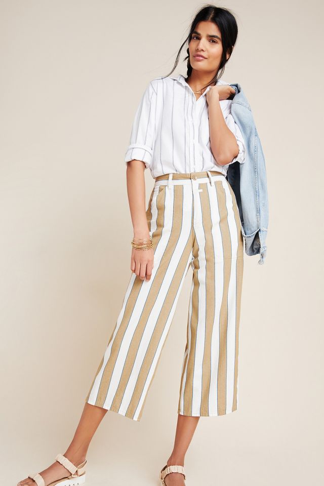 Closed Leyton Ultra High-Rise Cropped Wide-Leg Jeans | Anthropologie