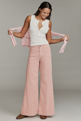Closed Glow-up High-rise Flare Jeans In Pink