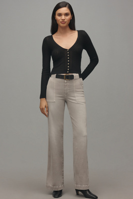 Closed Aria High-rise Flare Jeans In Neutral