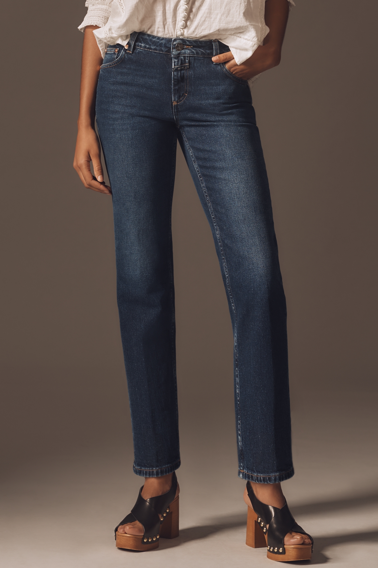 Closed Junna Low-Rise Crop Straight Leg Jeans