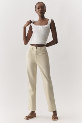 Pedal Pusher High-Rise Slim Straight-Leg Jeans